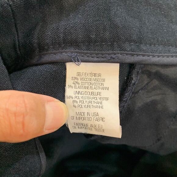 Theory Trousers Womens 4 Indigo Adalwen Jetty Slim Zip Pocket Flat Front Slacks - Picture 7 of 11